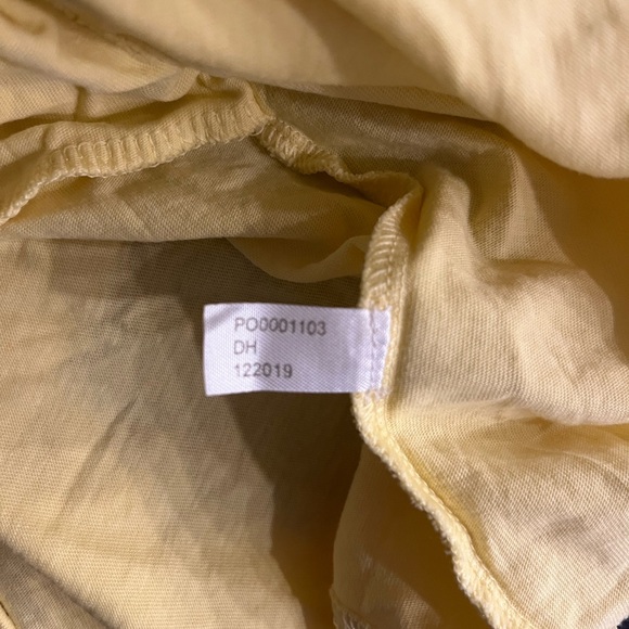 Primary Girls size 4-5 romper dress light yellow with elastic drawstring‎ waist - Picture 5 of 5